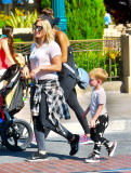 *EXCLUSIVE* Hilary Duff takes Luca to the happiest place on earth **NO Germany, France**
