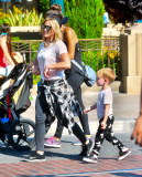 *EXCLUSIVE* Hilary Duff takes Luca to the happiest place on earth **NO Germany, France**