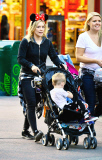 *EXCLUSIVE* Hilary Duff takes Luca to the happiest place on earth **NO Germany, France**