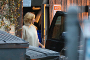 *EXCLUSIVE* Tobey Maguire and Gwyneth Paltrow attend an early Memorial Day BBQ