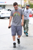 A friendly Adam Sandler draws a crowd at the Brentwood Country Mart