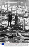 Scene At The Heysel Stadium Showing The Devastation In The Wake Of The Heysel Stadium Disaster Which Occurred On 29 May 1985. Supporters Were Pressed Against A Wall In The Heysel Stadium In Brussels Belgium As A Result Of Rioting Before The Start Of