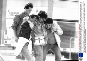 An Injured Italian Football Fan Receives Help From Friends Going Home From Brussels After The Heysel Disaster. The Heysel Stadium Disaster Occurred On 29 May 1985 When Escaping Fans Were Pressed Against A Wall In The Heysel Stadium In Brussels Belgiu