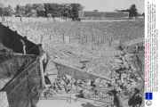 The Heysel Stadium Disaster 1985. Pic Shows: The Collapsed Wall. The Heysel Stadium Disaster Occurred On 29 May 1985 When Escaping Fans Were Pressed Against A Wall In The Heysel Stadium In Brussels Belgium As A Result Of Rioting Before The Start Of T