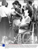 Injured Italian Fans Leave Brussels For Home After The Heysel Disaster. The Heysel Stadium Disaster Occurred On 29 May 1985 When Escaping Fans Were Pressed Against A Wall In The Heysel Stadium In Brussels Belgium As A Result Of Rioting Before The Sta