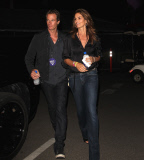 *EXCLUSIVE* Cindy Crawford and Rande Gerber take the kids to the U2 concert
