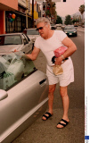 TONY CURTIS LEAVING HIS LOCAL DELI, LOS ANGELES, AMERICA - 1998