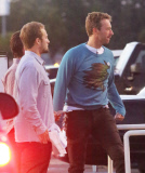 PREMIUM EXCLUSIVE Chris Martin and his pals check out the U2 concert