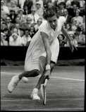 Doris Hart Tennis Player In Action Against Dorothy Head Knode (not Shown) Wimbledon 1953.