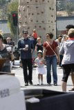 A hungry Tim Allen grabs a bite to eat with his family at Farmers Market
