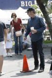 A hungry Tim Allen grabs a bite to eat with his family at Farmers Market