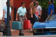 *EXCLUSIVE* Tom Cruise sports retro look on the set of 'Mena'
