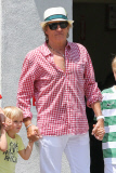 Rod Stewart makes it a Family Day in Beverly Hills