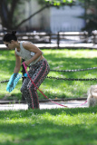 Vanessa Hudgens Picks up after her Dog Darla