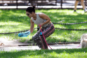 Vanessa Hudgens Picks up after her Dog Darla
