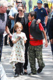 Angelina Jolie brings her kids to soccer practice