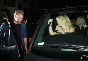 Jessica Simpson gets a helping hand from husband Eric at Sayers Club