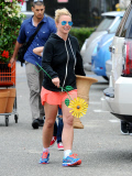 Britney Spears Shops for Garden Supplies with Sons