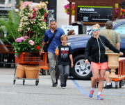 Britney Spears Shops for Garden Supplies with Sons