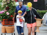 Britney Spears Shops for Garden Supplies with Sons