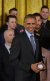 Obama receives San Francisco Giants