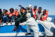 Immigrants rescued in Strait of Sicily