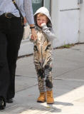 January Jones spends the day with her ferocious little man
