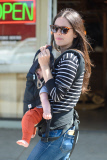 *EXCLUSIVE* Rachel Bilson covers little Briar Rose while out shopping