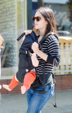 *EXCLUSIVE* Rachel Bilson covers little Briar Rose while out shopping