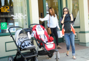 *EXCLUSIVE* Rachel Bilson covers little Briar Rose while out shopping