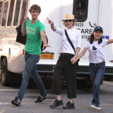 Meg Ryan, Son Jack Quaid and Daughter Daisy True in Soho