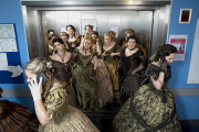 Ladies Chorus of Verdi's La Traviata at the Royal Opera House, London. 