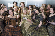 Ladies Chorus of Verdi's La Traviata at the Royal Opera House, London. 