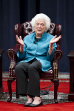 Barbara and Laura Bush attend America's First Ladies symposium