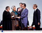 George HW Bush is sworn in as CIA Director, Langley, Virginia, America - 30 Jan 1976