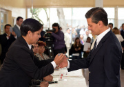 President Pena Nieto votes in the 2015 midterm elections