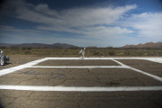 The largest piece of illegal graffiti in the world created by Indecline, Mojave Desert, California, America - Mar 2015