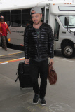 Actor Aaron Paul is up bright and early to catch his flight
