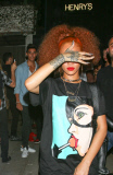 Rihanna parties till the early morning