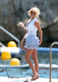 Victoria Silvstedt accidentally exposes her underwear while arriving at Hotel du Cap