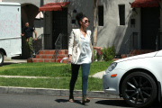 *EXCLUSIVE* V. Stiviano hires tattooed crew to move her out of old Donald Sterling paid home!