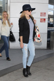 Actress Reese Witherspoon touches down at JFK Airport **NO UK**