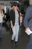 Actress Reese Witherspoon touches down at JFK Airport **NO UK**