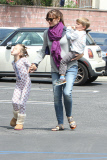 Mom-on-the-go Jennifer Garner brings the kids to a doctor's appointment