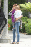 Mom-on-the-go Jennifer Garner brings the kids to a doctor's appointment