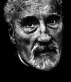 Christopher Lee at a book signing in Nottingham, Britain - 2002