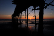 Sunrise at Saltburn beach, Britain - 12 Jun 2015