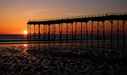 Sunrise at Saltburn beach, Britain - 12 Jun 2015