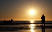 Sunrise at Saltburn beach, Britain - 12 Jun 2015