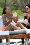 Karrueche Tran's Coconut Runneth Over in Miami Beach